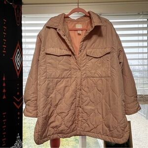 H&M Light Pink Quilted Puffer Jacket